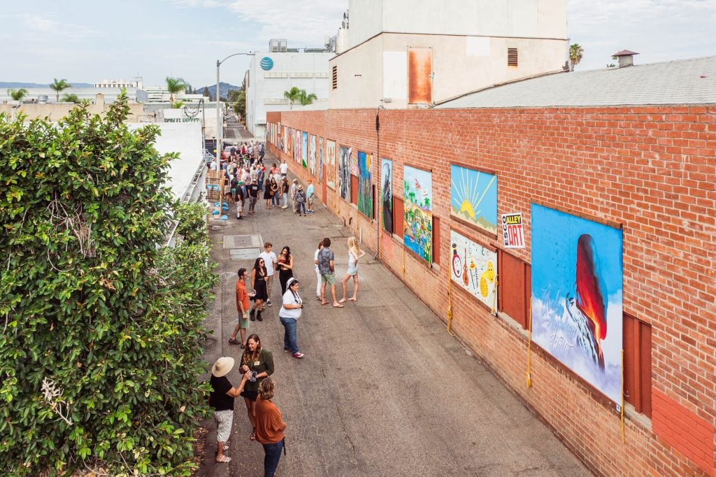 Public art, community engagement, art in business, cause marketing: esco alley art bringing outdoor art to downtown escondido one alley at a time outdoor public art gallery | three seasons | 78 murals | 2021-2023 | social cause marketing | mural | public art|brand identity, logo design, website design/dev project management, successful grant acquisition, curation, artist management